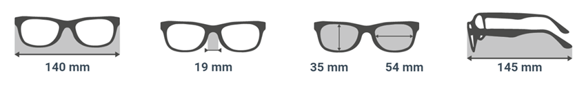 Glasses dimensions