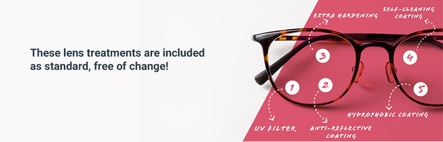Eyeglass lens treatments on sale