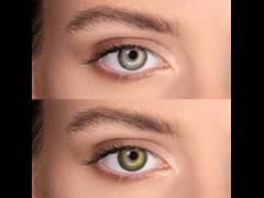 Gemstone Green contact lenses - natural effect - power - Air Optix (2 monthly coloured lenses)