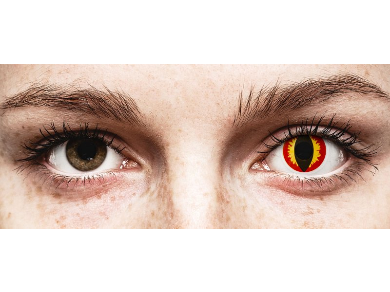 Red and Yellow Dragon Eyes ColourVue Crazy Lenses (2)