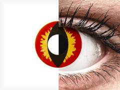 Red and Yellow Dragon Eyes Contact Lenses - ColourVue Crazy (2 coloured lenses)