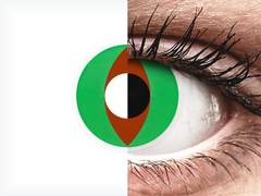 Green Raptor Contact Lenses - ColourVue Crazy (2 coloured lenses)