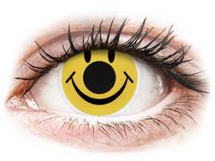 Yellow Smiley Contact Lenses - ColourVue Crazy (2 coloured lenses)