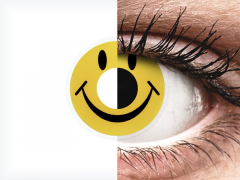 Yellow Smiley Contact Lenses - ColourVue Crazy (2 coloured lenses)