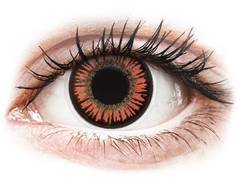 Red Orange Vampire Contact Lenses - ColourVue Crazy (2 coloured lenses)