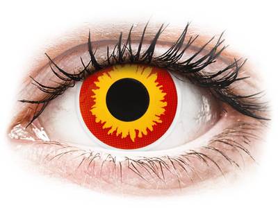 Red and Yellow Wildfire Contact Lenses - ColourVue Crazy (2 coloured lenses)