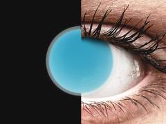 Electric Blue Glow Contact Lenses - ColourVue Crazy (2 coloured lenses)