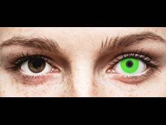 Green Glow Contact Lenses - ColourVue Crazy (2 coloured lenses)