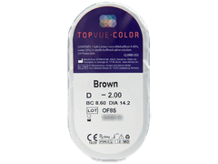 Brown contact lenses - Power - TopVue Color (2 monthly coloured lenses)