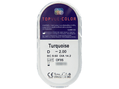 Turquoise contact lenses - Power - TopVue Color (2 lenses)