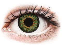 Green Glamour Contact Lenses - Power - ColourVue (2 coloured lenses)