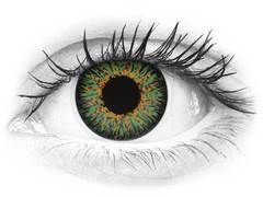 Green Glamour Contact Lenses - Power - ColourVue (2 coloured lenses)