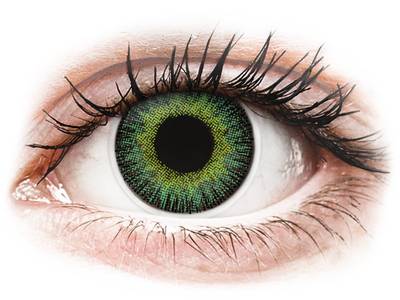 Green Yellow Fusion Contact Lenses - Power - ColourVue (2 coloured lenses)