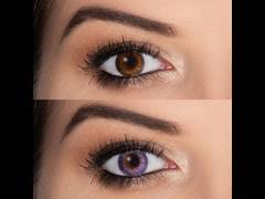 Purple Amethyst contact lenses - FreshLook ColorBlends - Power (2 monthly coloured lenses)