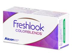 Brilliant Blue contact lenses - FreshLook ColorBlends - Power (2 monthly coloured lenses)