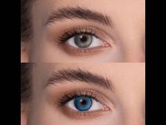 Brilliant Blue contact lenses - FreshLook ColorBlends - Power (2 monthly coloured lenses)