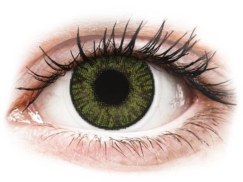 Green contact lenses FreshLook ColorBlends Power 2 monthly coloured lenses