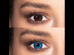 Brilliant Blue contact lenses - natural effect - Air Optix (2 monthly coloured lenses)