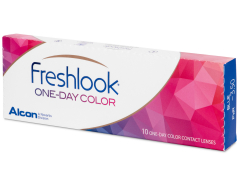Pure Hazel contact lenses - FreshLook One Day Color - Power (10 daily coloured lenses)
