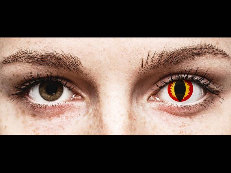 Red and Yellow Dragon Eyes ColourVue Crazy Lenses (2)