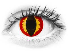 Red and Yellow Dragon Eyes contact lenses - ColourVue Crazy (2 daily coloured lenses)