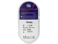 Brown Honey contact lenses - Power - TopVue Color (2 lenses)