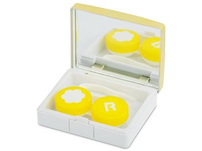 Lens Case with mirror Elegant - gold 