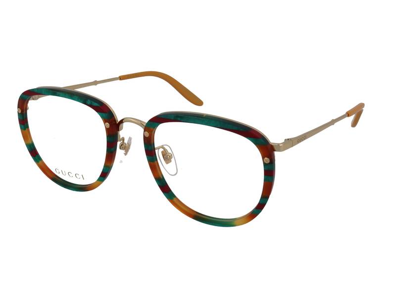 NEW Gucci GG0675O Havana Brown Round Eyeglasses Frames Gucci GG0675O Round Metal Eyeglasses Frames in Havana Brown  main image 4