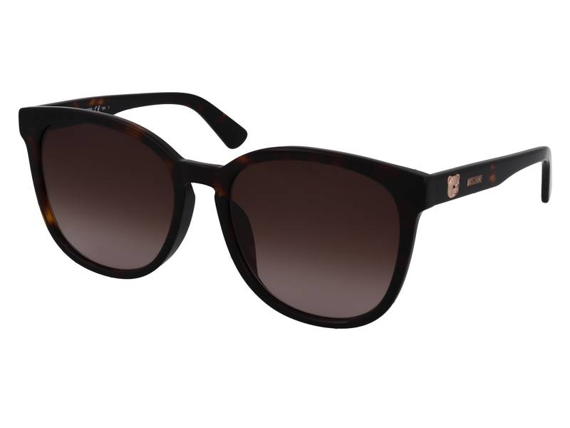 NEW MOSCHINO SUNGLASSES HAVANA BROWN UNISEX EYEWEAR MOSCHINO MOS074/F/S 0086 HA Moschino Brown Round Ladies Sunglasses MOS074/F/S 0086/HA 56  main image 3