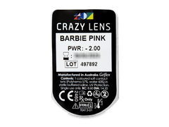 CRAZY LENS - Barbie Pink - power (2 daily coloured lenses)