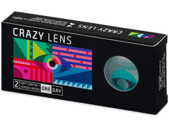 CRAZY LENS - Cat Eye Aqua - plano (2 daily coloured lenses)