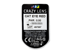 CRAZY LENS - Cat Eye Red - plano (2 daily coloured lenses)