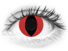 CRAZY LENS - Cat Eye Red - plano (2 daily coloured lenses)