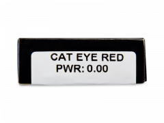 CRAZY LENS - Cat Eye Red - plano (2 daily coloured lenses)