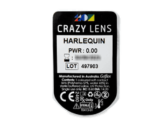 CRAZY LENS - Harlequin - plano (2 daily coloured lenses)