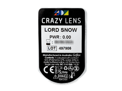 CRAZY LENS - Lord Snow - plano (2 daily coloured lenses)