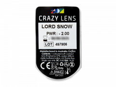 CRAZY LENS - Lord Snow - power (2 daily coloured lenses)