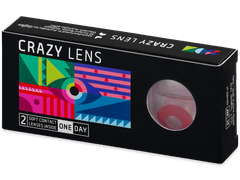 CRAZY LENS - Solid Red - power (2 daily coloured lenses)