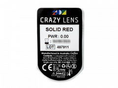 CRAZY LENS - Solid Red - plano (2 daily coloured lenses)