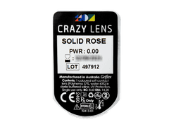 CRAZY LENS - Solid Rose - plano (2 daily coloured lenses)