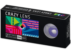 CRAZY LENS - Solid Violet - power (2 daily coloured lenses)