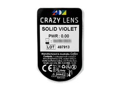 CRAZY LENS - Solid Violet - plano (2 daily coloured lenses)