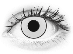 CRAZY LENS - White Black - plano (2 daily coloured lenses)