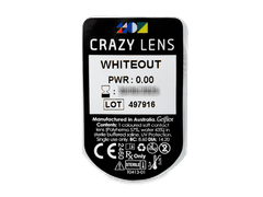 CRAZY LENS - WhiteOut - plano (2 daily coloured lenses)