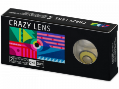 CRAZY LENS - Yellow Twilight - power (2 daily coloured lenses)