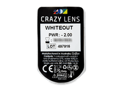 CRAZY LENS - WhiteOut - power (2 daily coloured lenses)