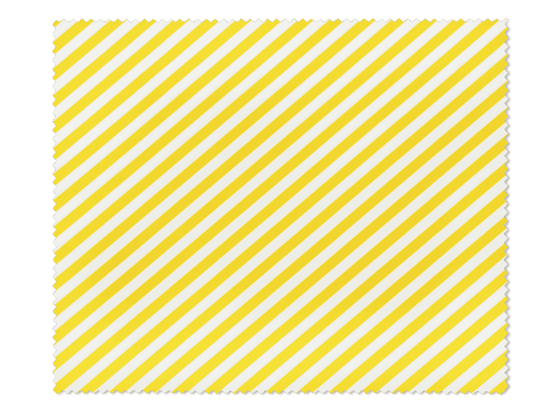 Cleaning cloth for glasses - yellow and white stripes 