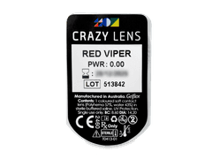 CRAZY LENS - Red Viper - plano (2 daily coloured lenses)