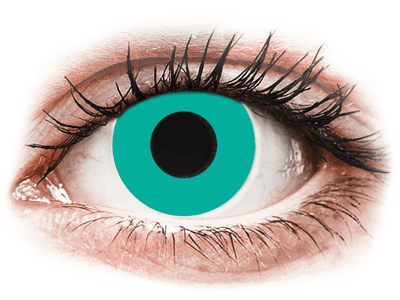 CRAZY LENS - Solid Turquoise - plano