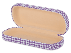 Glasses case - Rooster purple & white 